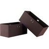 image:imageWinsome Wood Torino 3PC Set Shelf wBlack Fabric Baskets Storage and Organization EspressoChocolate