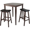 image:image3Pc Inglewood HighPub Dining Table with Cushioned Saddle Stool