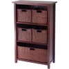 image:imageMilan 6Pc CabinetShelf and Baskets Shelf One Basket 4 Small Baskets 3 cartons