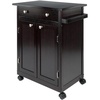 image:imageWINSOME Savannah Kitchen Espresso  Rolling Utility amp Serving Cart with Wheels for Snacks Drinks Kitchen Essentials Storage amp Organization for Home ApartmentKitchen