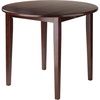 image:imageWinsome Clayton Round Double Drop Leaf Dining Table  Sturdy amp Stylish Foldable Table for Eating amp Working in Kitchen Dining Room Classic Home Decor FurnitureSolid