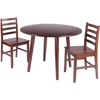 image:imageWinsome Dawson 3Pc Drop Leaf Table with LadderBack Chairs Walnut Finish