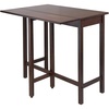 image:imageWinsome Lynnwood 3543 x 3939 x 30Inch Wood Rectangular Drop Leaf High Table Antique Walnut 94149