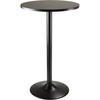 image:imageWinsome Obsidion Round Tall Pub Table Black 40  Small High Top Circle Bar Style Cocktail or Bistro Table for Kitchen Breakfast Nook Dining Area Accent FurnitureModern  Contemporary