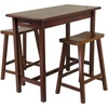 image:imageWinsome Sally 3Pc Breakfast Table Set with 2 Saddle Seat Stools