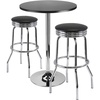 image:imageWinsome Summit 3Pc Bar Height Table with 2 Swivel Seat Stools Black and ChromeModern