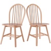 image:imageWinsome Windsor 2Piece Chair Set Natural  Classic Ladder Backed Kitchen amp Dining Room Chairs Simple Elegant Home Seating Solution Great for Office Hallway BedroomNatural