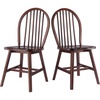 image:imageWinsome Windsor 2Piece Chair Set Natural  Classic Ladder Backed Kitchen amp Dining Room Chairs Simple Elegant Home Seating Solution Great for Office Hallway BedroomWalnut