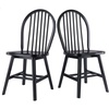 image:imageWinsome Windsor 2Piece Chair Set Natural  Classic Ladder Backed Kitchen amp Dining Room Chairs Simple Elegant Home Seating Solution Great for Office Hallway BedroomBlack