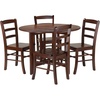 image:imageWinsome Wood Alamo 5Pc Round Drop Leaf Table with 4 Ladder Back4 Chairs