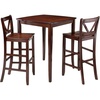 image:imageWinsome Wood Inglewood 3Pc High Table with 2 Bar VBack Stools