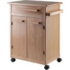 image:imageWinsome Wood Kitchen Cart Natural Single Drawer 82027  Rolling Utility amp Serving Cart for Snacks Drinks Kitchen Essentials Storage amp Organization for Home or ApartmentStorage Cart