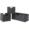 image:imageWinsome Wood Melanie Basket Chocolate 3 Pieces3Basket Small