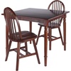 image:imageWinsome Wood Mornay 3Pc Dining Table with Windsor Chairs  Walnut