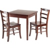 image:imageWinsome Wood Pulman 3Pc Set Extension Table 2 Ladder Back Chairs