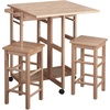 image:imageWinsome Wood Suzanne Kitchen Square Natural Beech  Convenient Sturdy Mobile Kitchen amp Dining Room Table amp Chairs with Storage for Small Spaces Dorms ApartmentsBeech