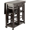 image:imageWinsome Wood Suzanne Kitchen Square Natural Beech  Convenient Sturdy Mobile Kitchen amp Dining Room Table amp Chairs with Storage for Small Spaces Dorms ApartmentsCoffee Finish