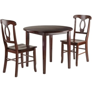 image:imageClayton 3Pc Set Drop Leaf Table amp 2 Chairs Walnut