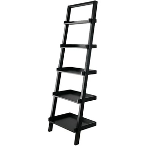 image:imageWinsome Bellamy 5Shelf 69 H Leaning Bookcase Black 29553Leaning TV Stand
