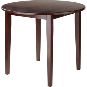 image:imageWinsome Clayton Round Double Drop Leaf Dining Table  Sturdy amp Stylish Foldable Table for Eating amp Working in Kitchen Dining Room Classic Home Decor FurnitureSolid