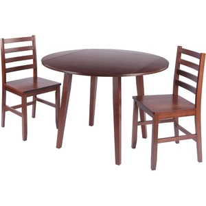 image:imageWinsome Dawson 3Pc Drop Leaf Table with LadderBack Chairs Walnut Finish