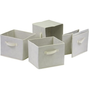 image:imageWinsome Fabric Capri Foldable Basket Beige 6Pack 82611  Foldable Organizer Baskets for Toys Clothes Sheets Craft Supplies Home amp Office Storage and Organization ContainersBeige