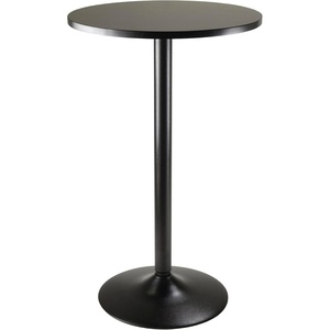 image:imageWinsome Obsidion Round Tall Pub Table Black 40  Small High Top Circle Bar Style Cocktail or Bistro Table for Kitchen Breakfast Nook Dining Area Accent FurnitureModern  Contemporary