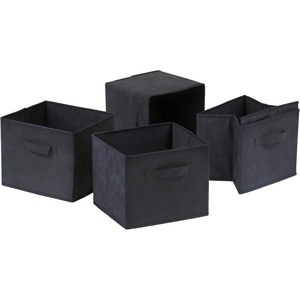 image:imageWinsome Omaha Set of 6 Home Storage Baskets  Stackable Storage Bins for Home Organizing Functional Furniture for Bedroom Living Room Office EntrywayBlack
