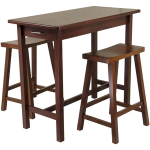 image:imageWinsome Sally 3Pc Breakfast Table Set with 2 Saddle Seat Stools