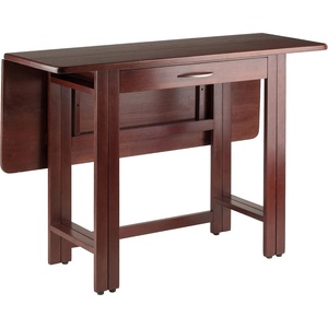 image:imageWinsome Taylor Drop Leaf Table with Wide Drawer for Dining Room 29 WalnutSolid