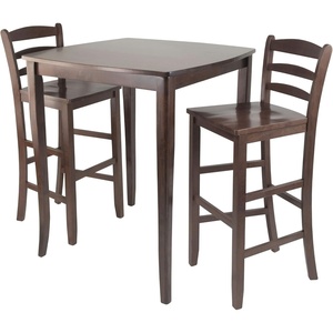 image:imageWinsome Wood 3Pc Inglewood HighPub Dining Table with Ladder Back Stool