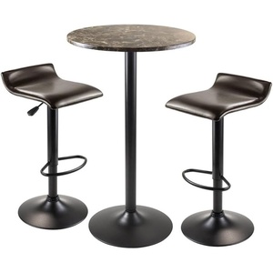 image:imageWinsome Wood Cora 3Piece Round Pub Table with 2 Swivel Stool Set