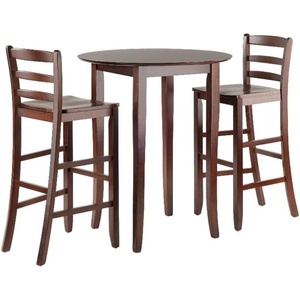 image:imageWinsome Wood Fiona 3Pc High Round Table with Ladder Back Stool