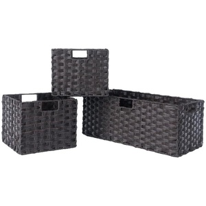 image:imageWinsome Wood Melanie Basket Chocolate 3 Pieces3Basket Small