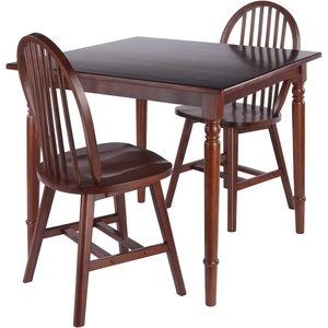 image:imageWinsome Wood Mornay 3Pc Dining Table with Windsor Chairs  Walnut