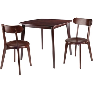 image:imageWinsome Wood Pauline 3Pc Set Table with Chairs Walnut Finish
