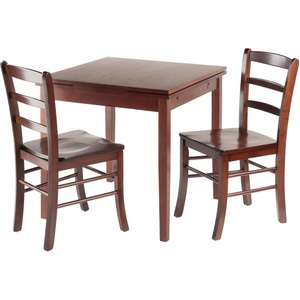 image:imageWinsome Wood Pulman 3Pc Set Extension Table 2 Ladder Back Chairs