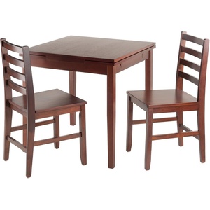 image:imageWinsome Wood Pulman 3Pc Set Extension Table w 2 Ladder Back Chairs