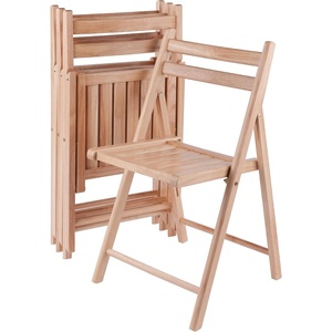 image:imageWinsome Wood Robin Seating Walnut Set of 4  Convenient amp Lightweight Portable Kitchen amp Dining Chairs for Small Homes amp Apartments Indoor amp Outdoor Foldable SeatingNatural Finish