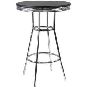 image:imageWinsome Wood Summit Dining Black Pub Table  Sturdy amp Stylish Round Pub Table for Kitchen or Dining Room Classic Home Decor Furniture
