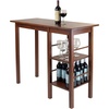 image:imageWinsome Egan Breakfast Table with 2 Shelves  Sturdy amp Stylish Table for Eating amp Working in Kitchen Dining Room Compact Desk with Storage Classic Home DecorDining Table