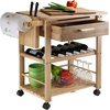 image:imageWinsome Finland Kitchen Natural  Rolling Utility amp Serving Cart with Wheels for Snacks Drinks Kitchen Essentials Storage amp Organization for Home Apartment