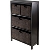 image:imageWinsome Terrace Shelving no basket Espresso2 small  2 large basket