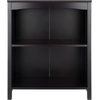 image:imageWinsome Terrace SolidComposite Wood 3Tier 26Inch Wide Storage Shelf Espresso 92327  Sturdy Compact Display Bookcase for Bedroom Living Room Home Office Convenient amp Stylish Storage ShelvingNo Basket