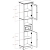 image:imageWinsome Wood Alps Tall Cabinet with Glass Door and Drawer  Easy to Store Portable Fold Up Table Set for Kitchen Living Room TV Dining Crafts Puzzles Work From Home