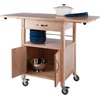 image:imageWinsome WoodVeneer Mobile Kitchen Cart with Lockable Wheels Beech 84920Kitchen Cart