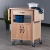 image:imageWinsome WoodVeneer Mobile Kitchen Cart with Lockable Wheels Beech 84920Kitchen Cart