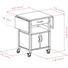 image:imageWinsome WoodVeneer Mobile Kitchen Cart with Lockable Wheels Beech 84920Kitchen Cart