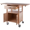 image:imageWinsome WoodVeneer Mobile Kitchen Cart with Lockable Wheels Beech 84920Kitchen Cart