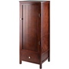 image:imageWinsome Brooke StorageOrganization Antique Walnut  Classic amp Versatile Tall Side Cupboard with Storage Shelves Organization in Kitchen Dining Room Living Room Home OfficeWalnut